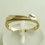 Gouden bicolor ring met diamant