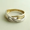 Bicolor Christian gouden ring met diamant