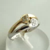 Christian bicolor ring met zirkonia