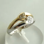 Christian bicolor ring met zirkonia Christian bicolor ring met zirkonia