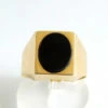 Gouden ring met onyx