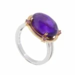 Wit gouden ring met amethyst