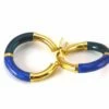 Emaille oorbellen met gouden slot