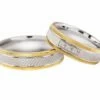 Trouwringen bicolor met diamanten