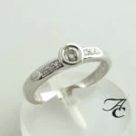 Wit gouden ring met diamanten 0.22 ct. Wit gouden ring met diamanten 0.22 ct.
