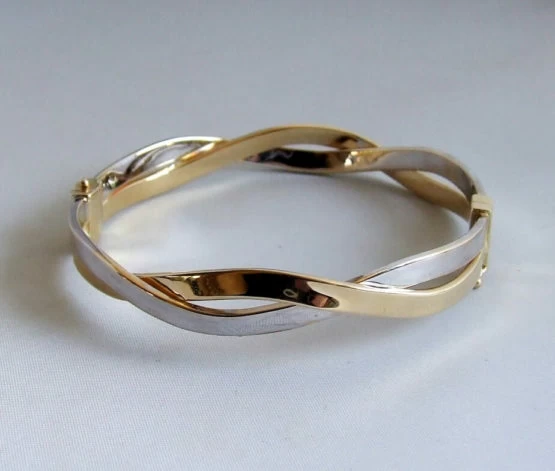 14 karaat bicolor slavenarmband