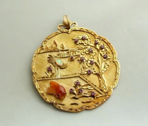 18 karaat gouden hanger Japans model
