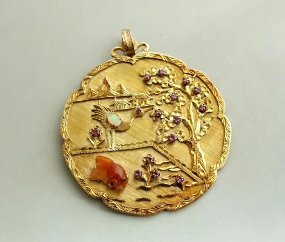 18 karaat gouden hanger Japans model