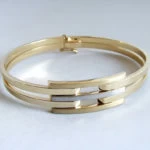 14 karaat gouden bicolor slavenarmband