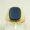 Gouden ring met lichtblauwe lagensteen