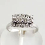 18 karaat wit gouden occasion ring met diamanten 18 karaat wit gouden occasion ring met diamanten