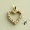 18 karaat gouden harten hanger met diamant