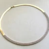 14 karaat geel- en wit gouden collier met zirkonia