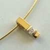 Geel- en wit gouden hanger met diamant