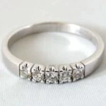 Wit gouden alliance memoire ring
