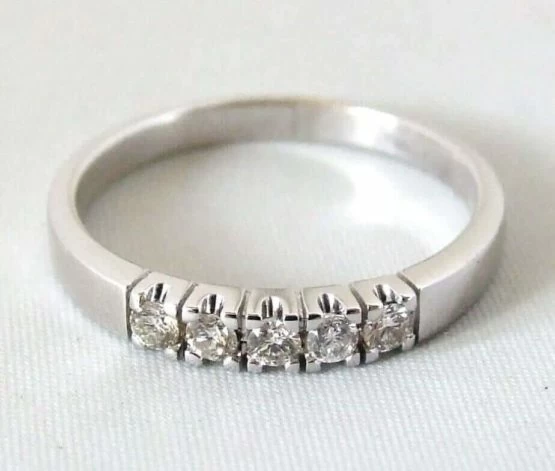 Wit gouden alliance memoire ring