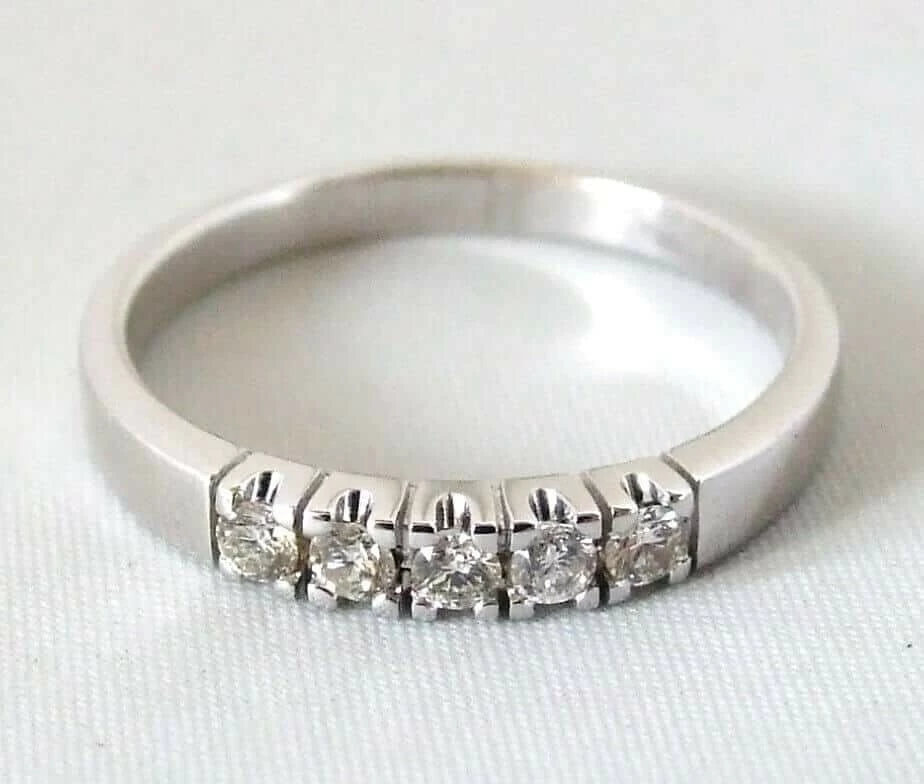 Wit gouden alliance memoire ring