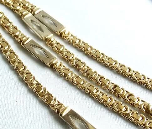 14 karaat bicolor koningsketting