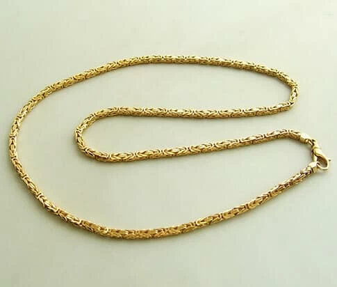 14 karaat geel gouden koningsketting