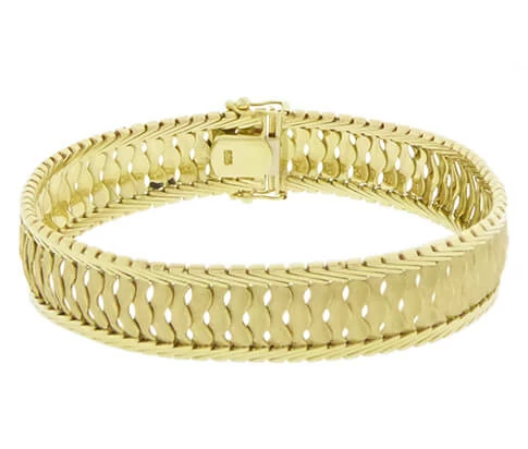 14 karaat gouden schakelarmband