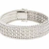 14 karaat wit gouden schakelarmband