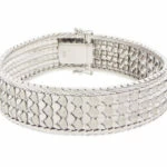 14 karaat wit gouden schakelarmband