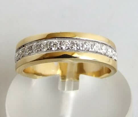 18 karaat bicolor ring met diamanten