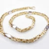 Bicolor gouden koningsketting