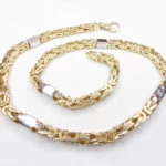 Bicolor gouden koningsketting