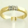 Bicolor ring met 2 diamanten