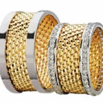 Bicolor Trouwringen 74 Diamanten