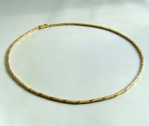Christian bicolor gouden collier