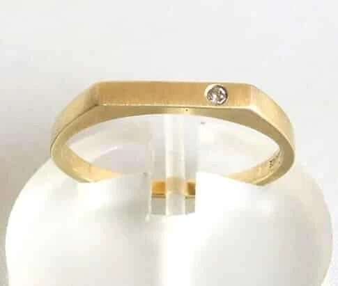 Geel gouden diamanten ring