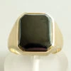 Geel gouden ring met hematiet