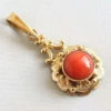 Gouden bloedkoraal hanger