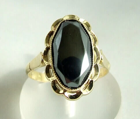 Gouden hematiet ring