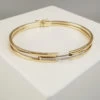 14 karaat Christian gouden bicolor armband