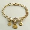 14 karaat gouden bedeltjes armband