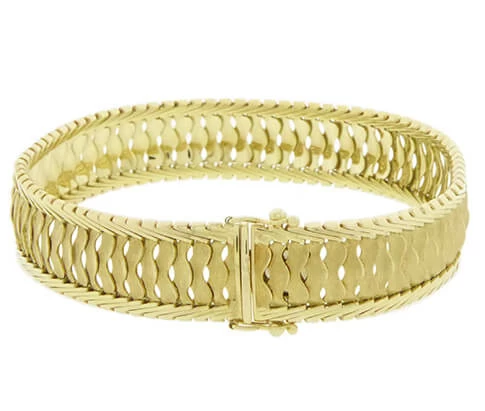 14 karaat gouden schakelarmband