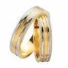 Bicolor diamanten trouwringen hoogglans