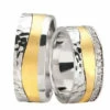 Bicolor fantasie trouwringen met 37 diamanten