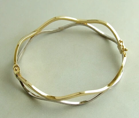 Bicolor golvende slavenarmband