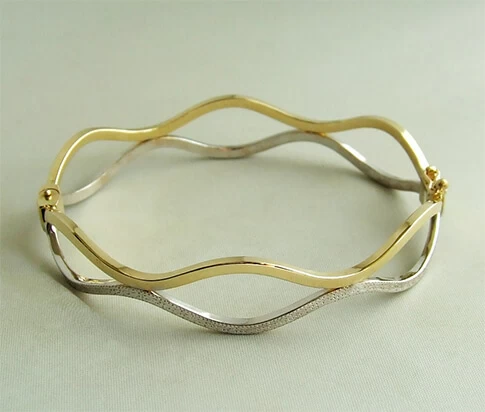 Bicolor golvende slavenarmband