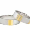 Bicolor trouwringen met 24 diamanten