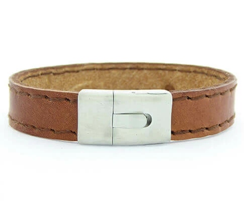 Christian Leather Brown Bracelet