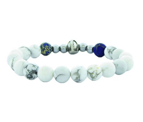 Christian White Beads Bracelet