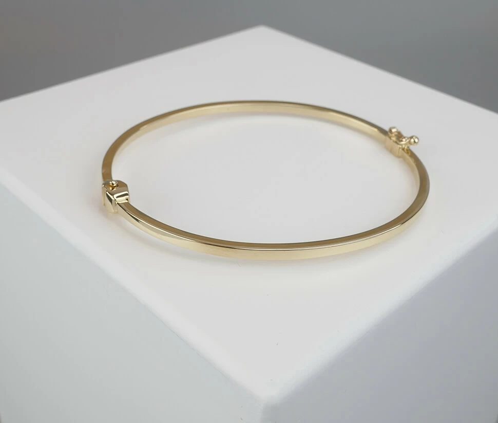 Geel gouden 14 karaat slavenarmband