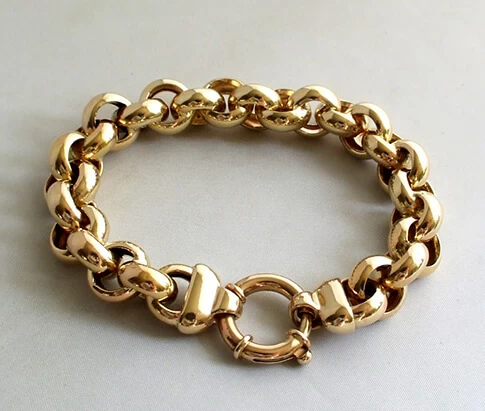 Geel gouden jasseron armband