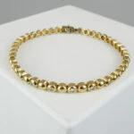 Geel gouden tennisarmband met diamanten