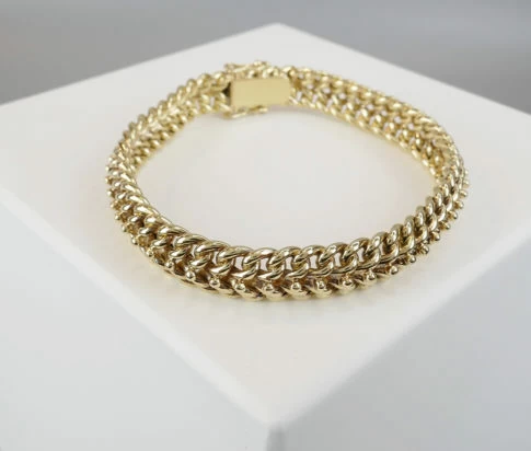 Gouden gevlochten armband
